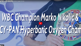 Campione WBC Marko Nikolic e camera di ossigeno iperbarica MACY-PAN